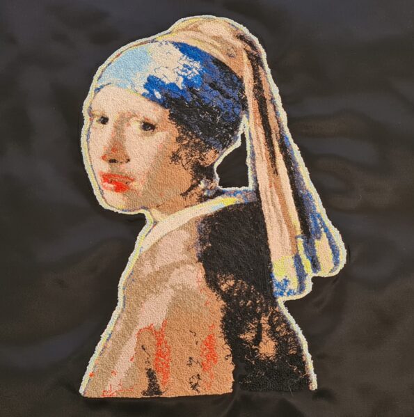Ricamo quadro ragazza col turbante di Vermeer
