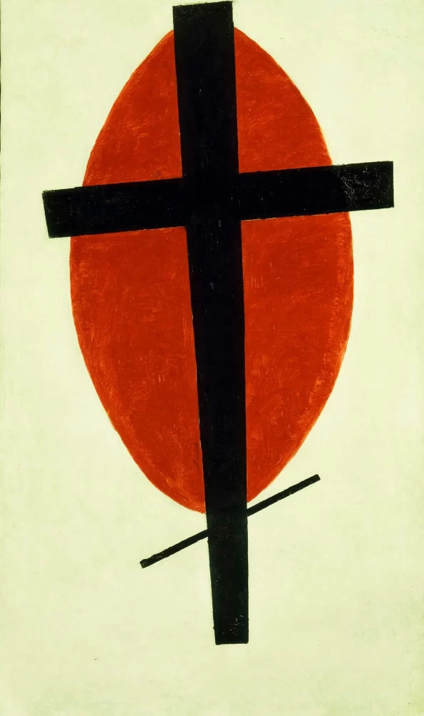 Kazimir Malevich, Mystic Suprematism Black Cross on Red Oval 